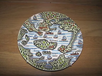 Buy Vintage POOLE POTTERY 6” PLATE - Poole Harbour Map Circa 60s • 4.50£