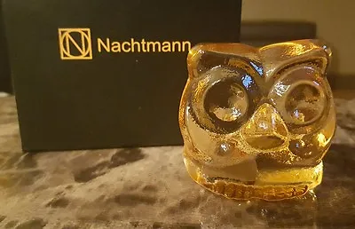 Buy Nachtmann Crystal Animals 24% Lead Crystal Small Owl Orange #93631 NEW IN BOX • 19.21£