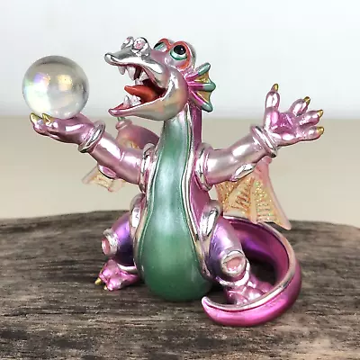 Buy Vintage MOOD DRAGONS - BLISS Pink / Green Dragon - Franklin Mint Ltd Ed Figurine • 8£
