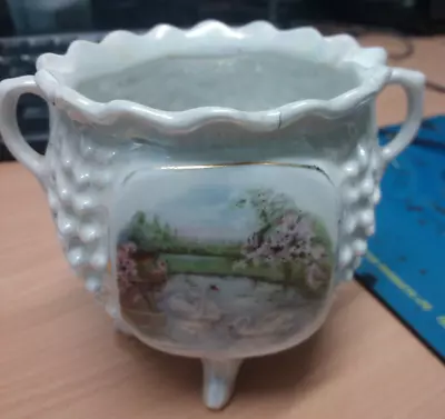 Buy Unknown Manufacturer Crested China Sugar Bowl 2 Handle • 6£