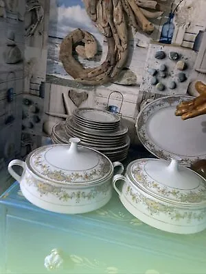 Buy QUALITY NORITAKE 21 Pieces Including Tureens With Lids X 2 Serving Platter GCond • 80£