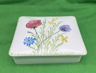Buy Lovely Vintage Floral Lidded Vanity Trinket Pot Radford Pottery 12.5 X 10.5cm • 7.99£