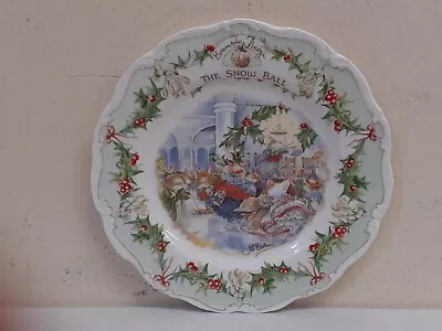 Buy Royal Doulton Brambly Hedge ‘The Snow Ball’ Decorative Plate 20cm Vintage 1984 • 20£