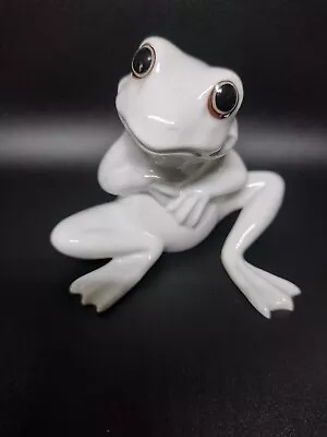 Buy Royal Osborne White Bone China Frog Ornament Very Good Condition  • 9.99£