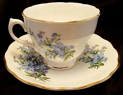 Buy Vintage ROYAL VALE Bone China CUP & SAUCER Set BLUE FLOWERS Ridgway Potteries • 4.74£