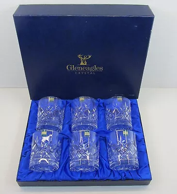 Buy Gleneagles Crystal Whisky 6 X Glass Tumblers Boxed With Stickers • 39.95£
