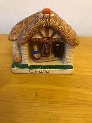 Buy Vintage Retro Ceramic  Manor Ware  Weather Cottage.Ornament Chester Themed 1975. • 10£