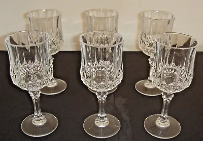 Buy Royal Doulton Hexagonal Rim Cut Crystal Wine Glasses X 6 / USED • 25£
