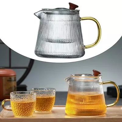 Buy Transparent Borosilicate Glass Teapot Heat Resistant Stovetop Loose Leaf Tea Pot • 12.44£