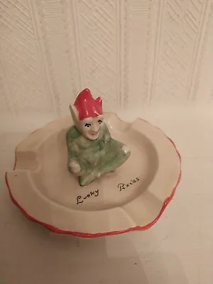 Buy Vintage Ashtray Crown Devon Fieldings Lucky Pixies Ceramic Crazing Throughout • 14£