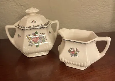 Buy Adams China (England) - “Chelsea Garden” Sugar Bowl With Lid And Creamer • 13.27£