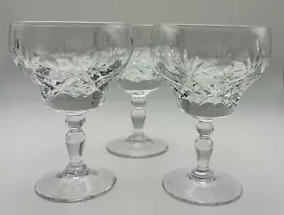 Buy 3 Royal Brierley Crystal Champagne Glasses Elizabeth Pattern Replacement Glasses • 40.72£