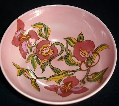 Buy Vintage Carlton Ware Large Ceramic Pottery Fruit Or Salad Bowl Pink Lily Pattern • 20£