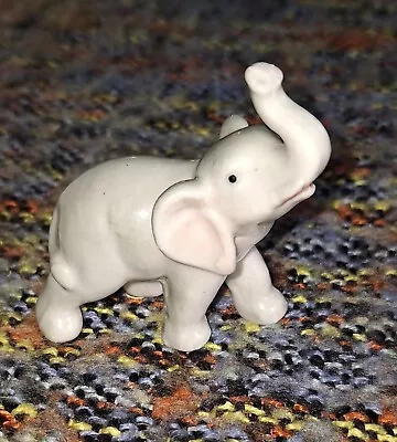 Buy Vintage Ceramic Mini Elephant,  Trunk Up, Cute Figure • 0.99£