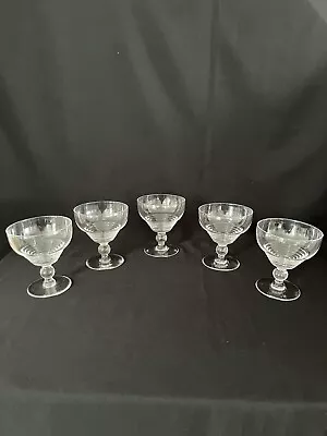 Buy Five Stuart Stratford Pattern 1920s Wine Or Cocktail Glasses  • 40£