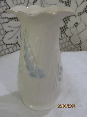 Buy Belleek Harebell Bluebell 6 1/2  Flower Vase Brown Mark White And Blue ~ Ireland • 12.42£