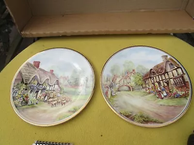 Buy 2 Fenton China Cottages Of Rural England Plates • 3£