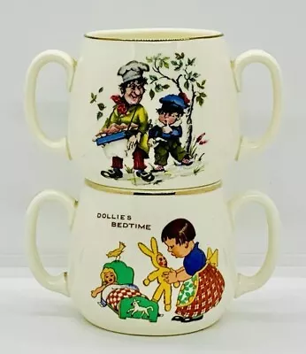Buy Antique Nursery Ware Loving Cups X 2 - Bridgwood Staffordshire China 1920s Rare • 18£