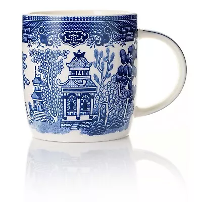 Buy 340ml Blue Ceramic Willow Oriental Tea Coffee Barrel Mug Bone China Hot Cup • 6.50£