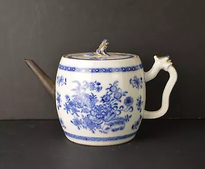 Buy A Fine Chinese 18th Century Porcelain Blue & White Teapot • 12.50£