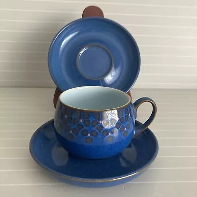 Buy Denby Midnight Handcrafted Fine Stoneware Cup And Saucer - Plus Spare Saucer • 6.99£