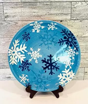 Buy Libbey Christmas Blue And White Snowflake 8.5  Plate Dinnerware • 26.55£