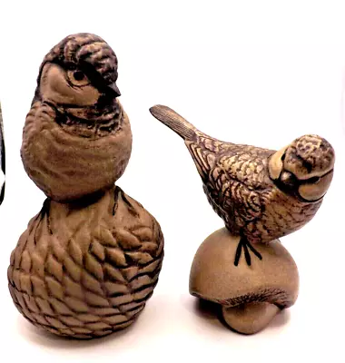 Buy Poole Pottery Stoneware    Sparrow  On A Pine Cone  & Blue Tit On A Mushroom   • 17.09£