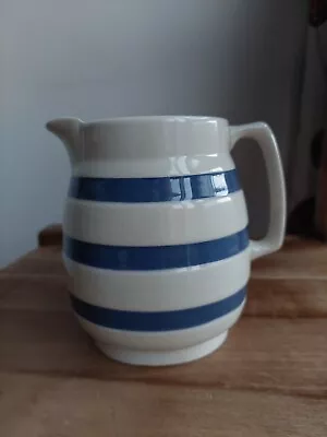 Buy Vintage Staffordshire Chef Ware Blue & White Ironstone Jug. Made In England. • 10£