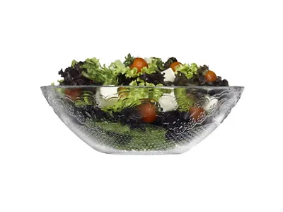 Buy Floral Glass Salad Bowl Fruit Trifle Round Serving Dish Party Snack Bowl • 6.45£