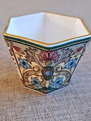 Buy Spode Fine Bone China Small Hexagonal Pot/Bud Vase Floral Design  • 6£