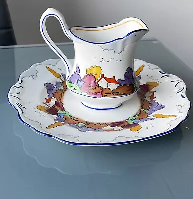 Buy Vintage New Chelsea Porcelain Milk Jug & Plate  • 12.99£