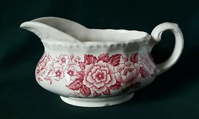 Buy Grindley Creampetal Printemps Gravy Boat Ironstone Sauce Jug In Cream And Pink • 24.95£
