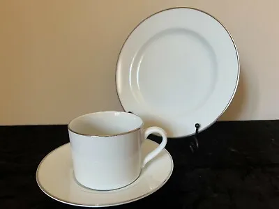 Buy Royal Worcester 'Classic Platinum' Trio - Cup, Saucer & Side/Salad Plate • 12£
