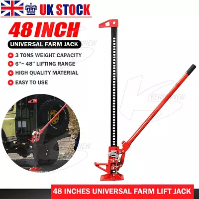 Buy High Lift Ratchet Farm Jack 48  3000kg 3T Hoist Winch 4X4 Off Road Rescue • 76.17£