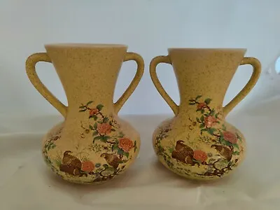 Buy Pair X 2 Vintage New Devon Pottery Urn Vases 13cm • 19.99£