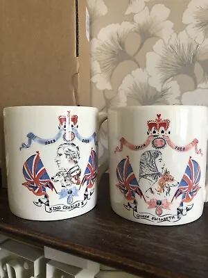 Buy Cath Kidston King CharlesIII & Queen Elizabeth II Boxed Mugs New Royal Stafford • 20£