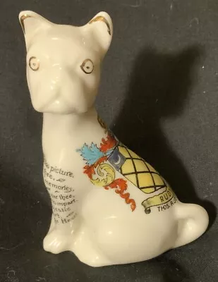 Buy Antique Arcadian Crested Ware ‘Rudyard Crest Of Arms’Dog With George Heath Poem • 35£