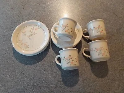 Buy Biltons - Coloroll 1980s Rose Trellis - Cups, Saucers & Side Plates - 12 Items • 9.50£