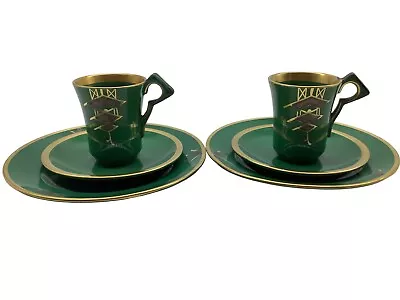 Buy Egersunds Fayancefabrik Vintage 3 Piece Cup And Saucer Sets, Qty 2 Grandmacore • 28.35£