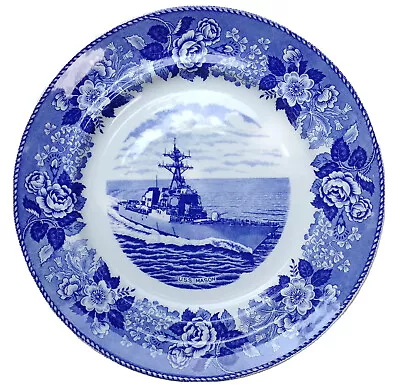 Buy Uss Mason Ddg 87 U. S. Navy Old English Staffordshire Dinner Plate England • 118.53£