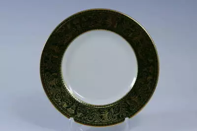 Buy Wedgwood Florentine Green Gold Bread Plate 15Cm Black Pot • 93.19£