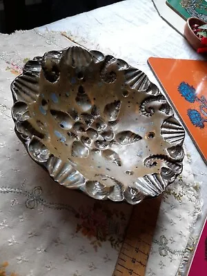 Buy  Studio Pottery Round Shell Bowl Dish - Hand Painted Use Keys, Bathroom  • 3£