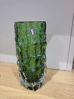 Buy Whitefriars Meadow Green Bark Vase 6 Inch Tall Great Condition  • 120£