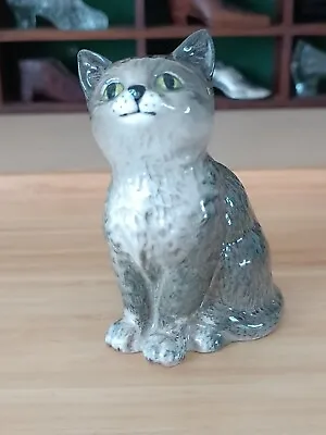 Buy Beswick Cat Kitten Seated Looking Up Grey Gloss 10 Cm High Excellent Condition • 6£