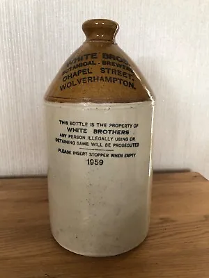 Buy Glazed Stoneware Flagon 10” High - White Bros. Botanical Brewers (1959) • 25£