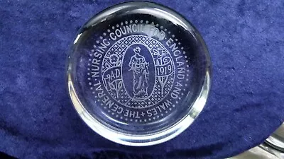 Buy Wedgwood Central Nursing Council Glass Paperweight • 11£