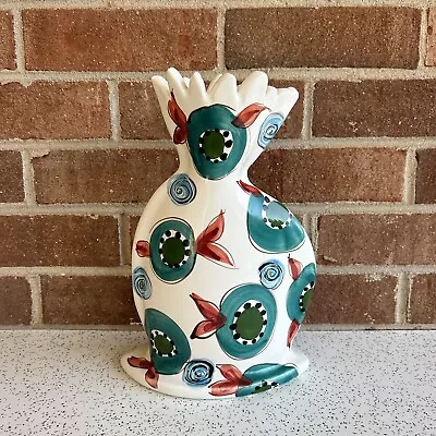 Buy Vintage 90s Maximalist Abstract Funky Vase By Jan Pugh, Packer Creek Pottery • 55.85£