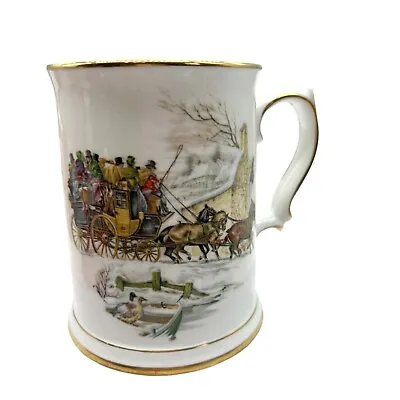 Buy Vintage Royal Grafton Fine Bone China Mug Beer Mug Stagecoach Winter Made In Eng • 16.55£