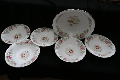 Buy Royal Stafford China Rochester Flower Pattern 22.4cm Fruit Bowl And 5 Bowls Set  • 29.50£