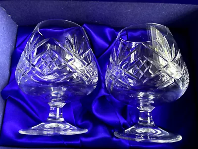 Buy Royal Doulton Finest Crystal Juliett BRANDY Glasses Boxed Set Of 2 • 39£